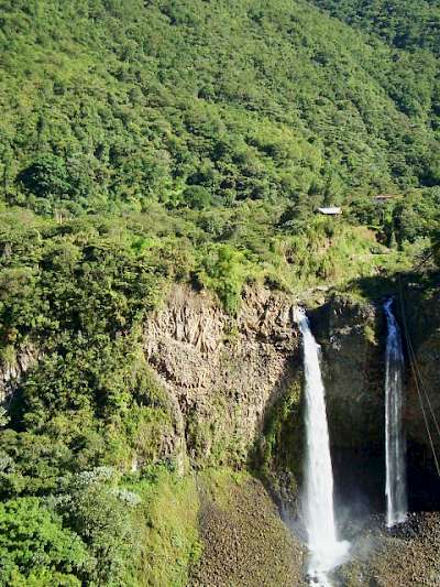 Dueling Water Falls near Banos, Ecuador